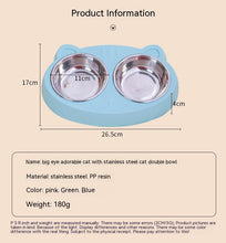 Load image into Gallery viewer, Dog Bowls Double Dog Water And Food Bowls Stainless Steel Bowls With Non-Slip Resin Station, Pet Feeder Bowls For Puppy Medium Dogs Cats