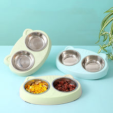 Load image into Gallery viewer, Dog Bowls Double Dog Water And Food Bowls Stainless Steel Bowls With Non-Slip Resin Station, Pet Feeder Bowls For Puppy Medium Dogs Cats
