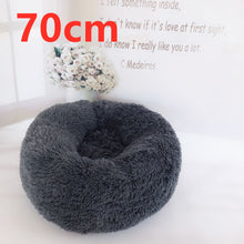 Load image into Gallery viewer, Cotton Pet Bed Winter Warm Sleeping Bed For Dogs Kennel Dog Round Cat Long Plush Puppy Cushion Mat Portable Cat Supplies
