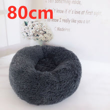 Load image into Gallery viewer, Cotton Pet Bed Winter Warm Sleeping Bed For Dogs Kennel Dog Round Cat Long Plush Puppy Cushion Mat Portable Cat Supplies
