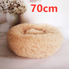 Load image into Gallery viewer, Cotton Pet Bed Winter Warm Sleeping Bed For Dogs Kennel Dog Round Cat Long Plush Puppy Cushion Mat Portable Cat Supplies
