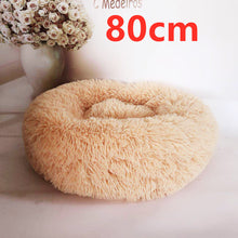Load image into Gallery viewer, Cotton Pet Bed Winter Warm Sleeping Bed For Dogs Kennel Dog Round Cat Long Plush Puppy Cushion Mat Portable Cat Supplies

