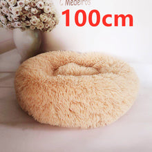 Load image into Gallery viewer, Cotton Pet Bed Winter Warm Sleeping Bed For Dogs Kennel Dog Round Cat Long Plush Puppy Cushion Mat Portable Cat Supplies

