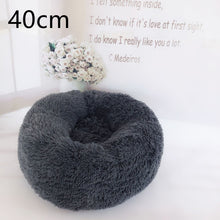 Load image into Gallery viewer, Cotton Pet Bed Winter Warm Sleeping Bed For Dogs Kennel Dog Round Cat Long Plush Puppy Cushion Mat Portable Cat Supplies
