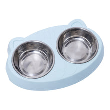 Load image into Gallery viewer, Dog Bowls Double Dog Water And Food Bowls Stainless Steel Bowls With Non-Slip Resin Station, Pet Feeder Bowls For Puppy Medium Dogs Cats
