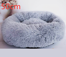Load image into Gallery viewer, Cotton Pet Bed Winter Warm Sleeping Bed For Dogs Kennel Dog Round Cat Long Plush Puppy Cushion Mat Portable Cat Supplies
