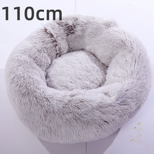 Load image into Gallery viewer, Cotton Pet Bed Winter Warm Sleeping Bed For Dogs Kennel Dog Round Cat Long Plush Puppy Cushion Mat Portable Cat Supplies
