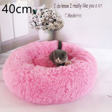 Load image into Gallery viewer, Cotton Pet Bed Winter Warm Sleeping Bed For Dogs Kennel Dog Round Cat Long Plush Puppy Cushion Mat Portable Cat Supplies

