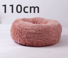 Load image into Gallery viewer, Cotton Pet Bed Winter Warm Sleeping Bed For Dogs Kennel Dog Round Cat Long Plush Puppy Cushion Mat Portable Cat Supplies
