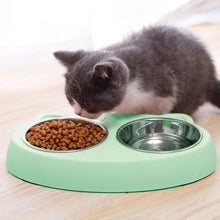 Load image into Gallery viewer, Dog Bowls Double Dog Water And Food Bowls Stainless Steel Bowls With Non-Slip Resin Station, Pet Feeder Bowls For Puppy Medium Dogs Cats
