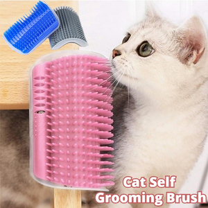 Cat Self-Grooming Brush With Wall Rubbing Device